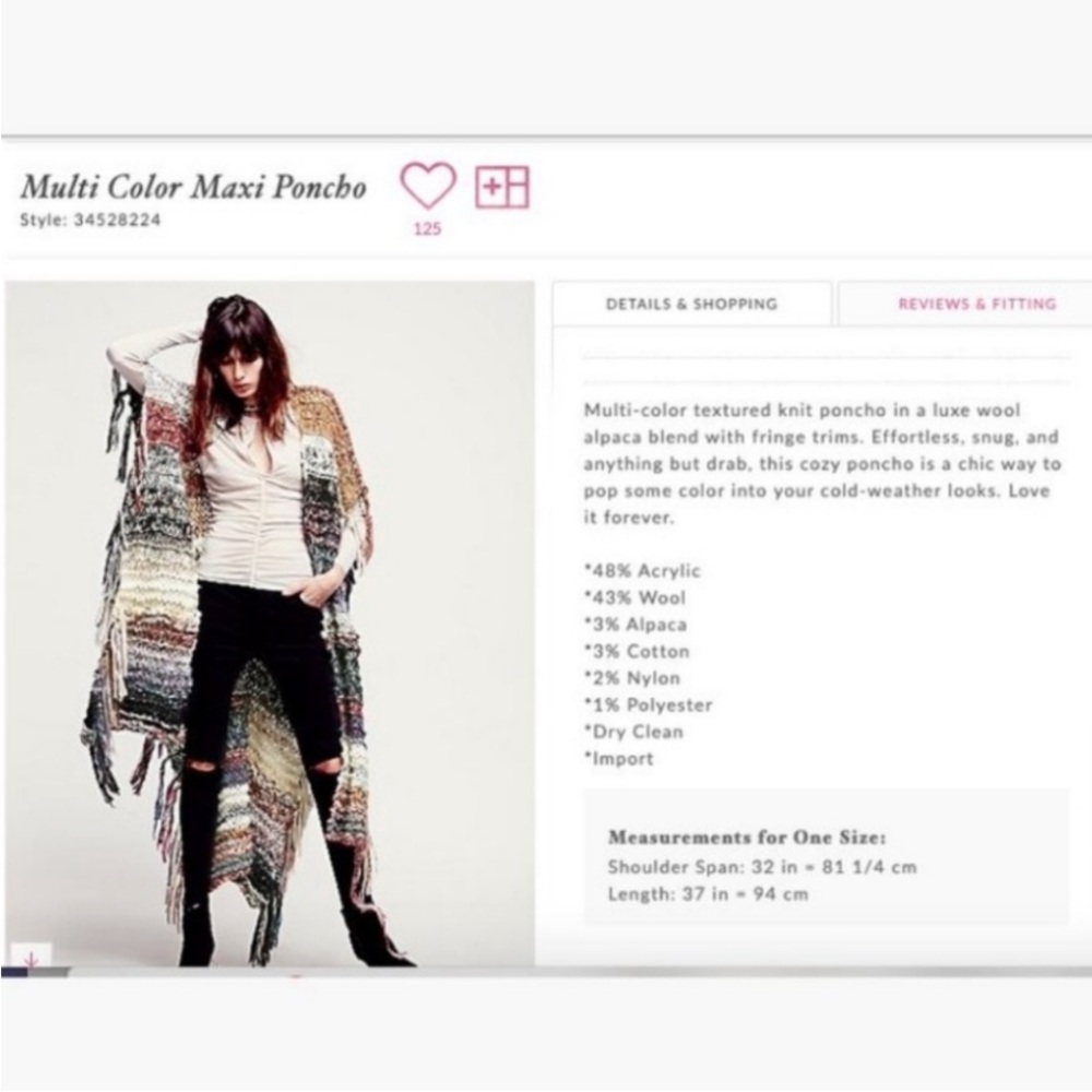 Free People Multicolor Maxi Knit Poncho - Picture 11 of 11